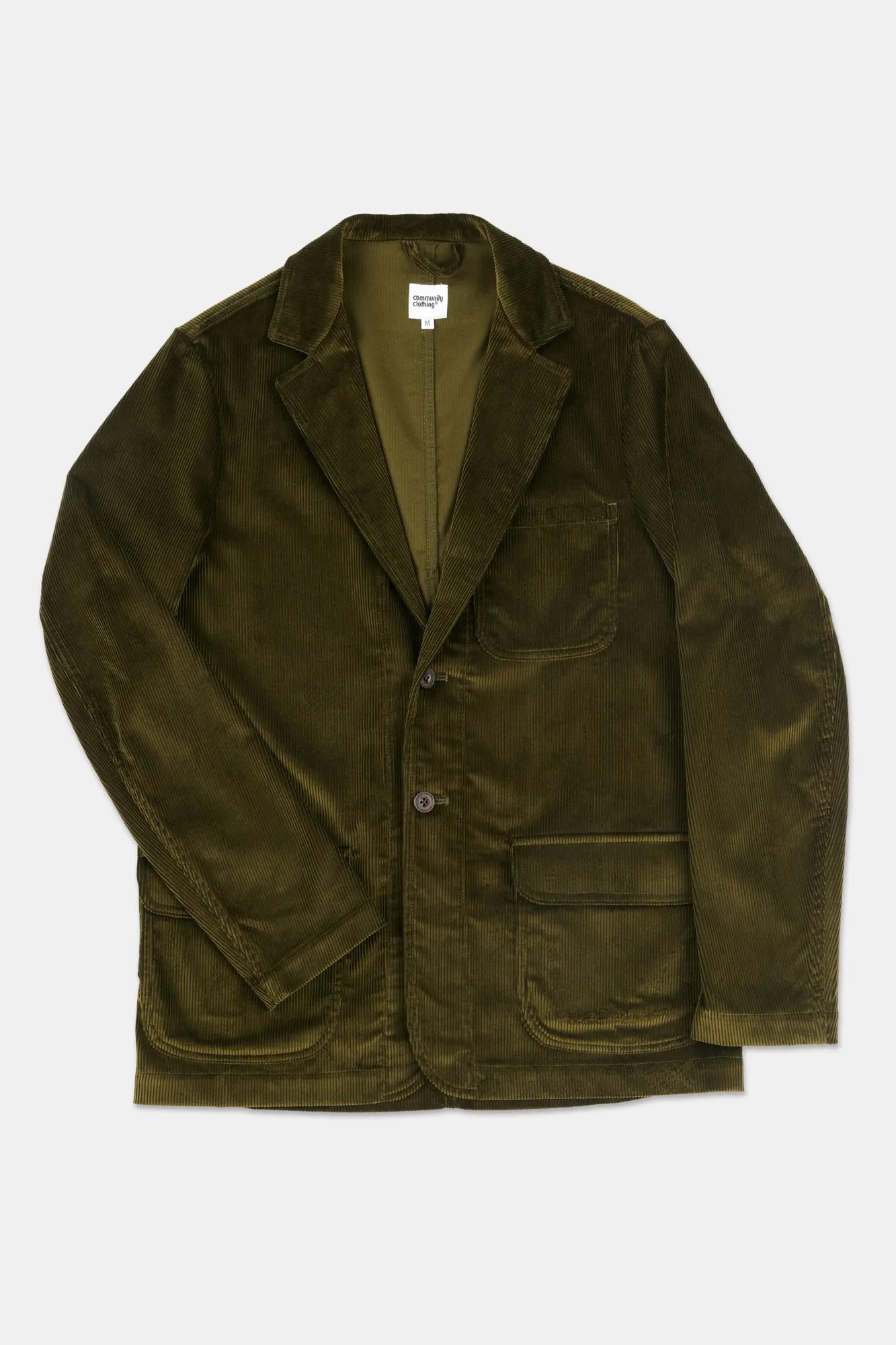 Men's James Single Breasted Corduroy Blazer - Olive