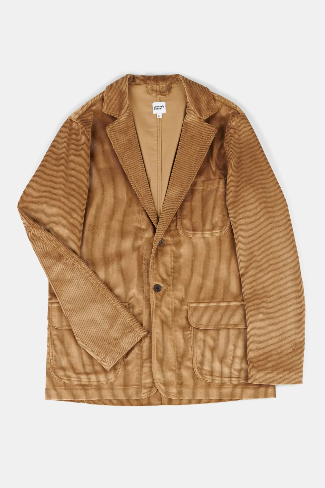 Men's James Single Breasted Corduroy Blazer - Stone