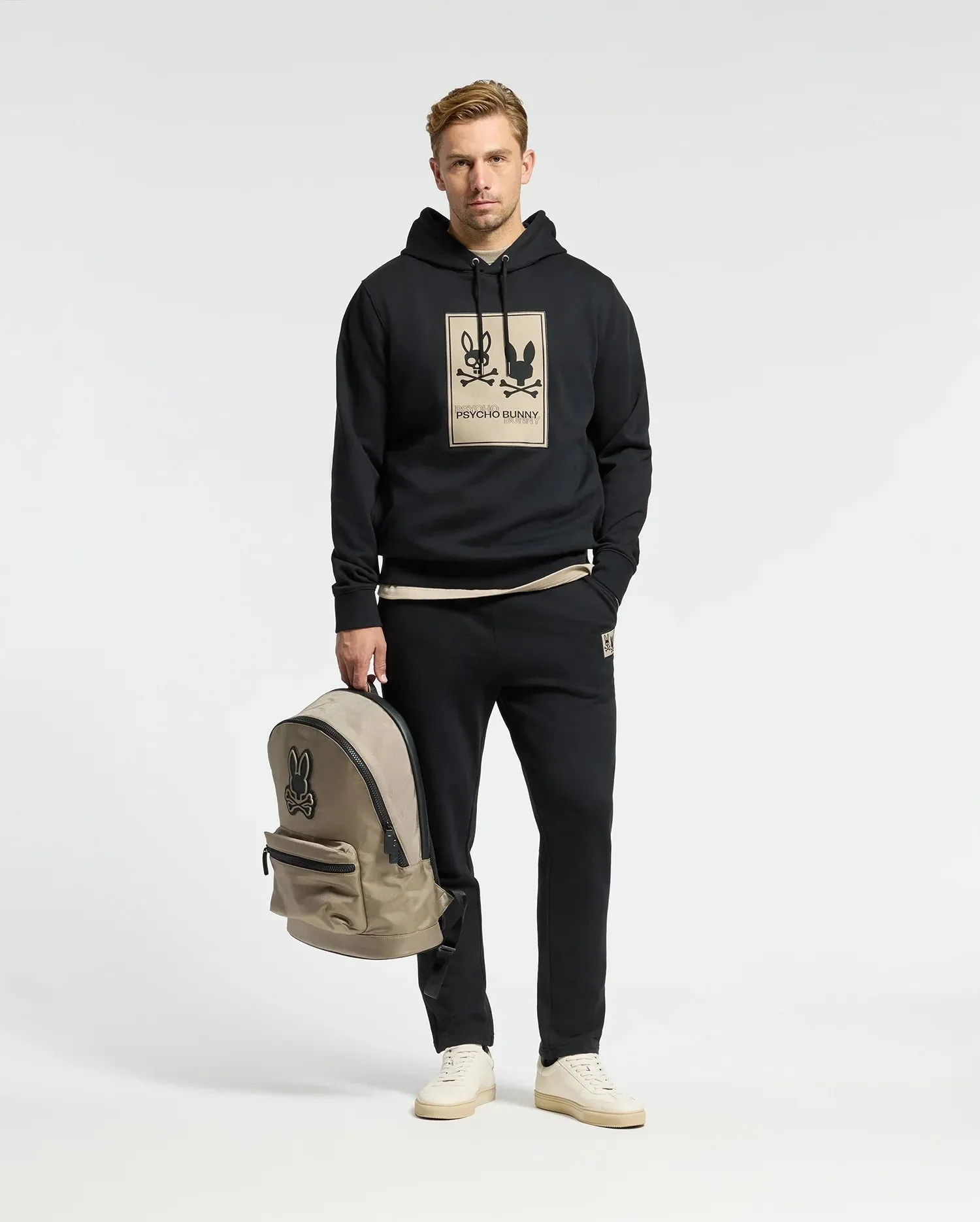 MENS MONROE TWILL PATCH FLEECE HOODIE - B6H926D200