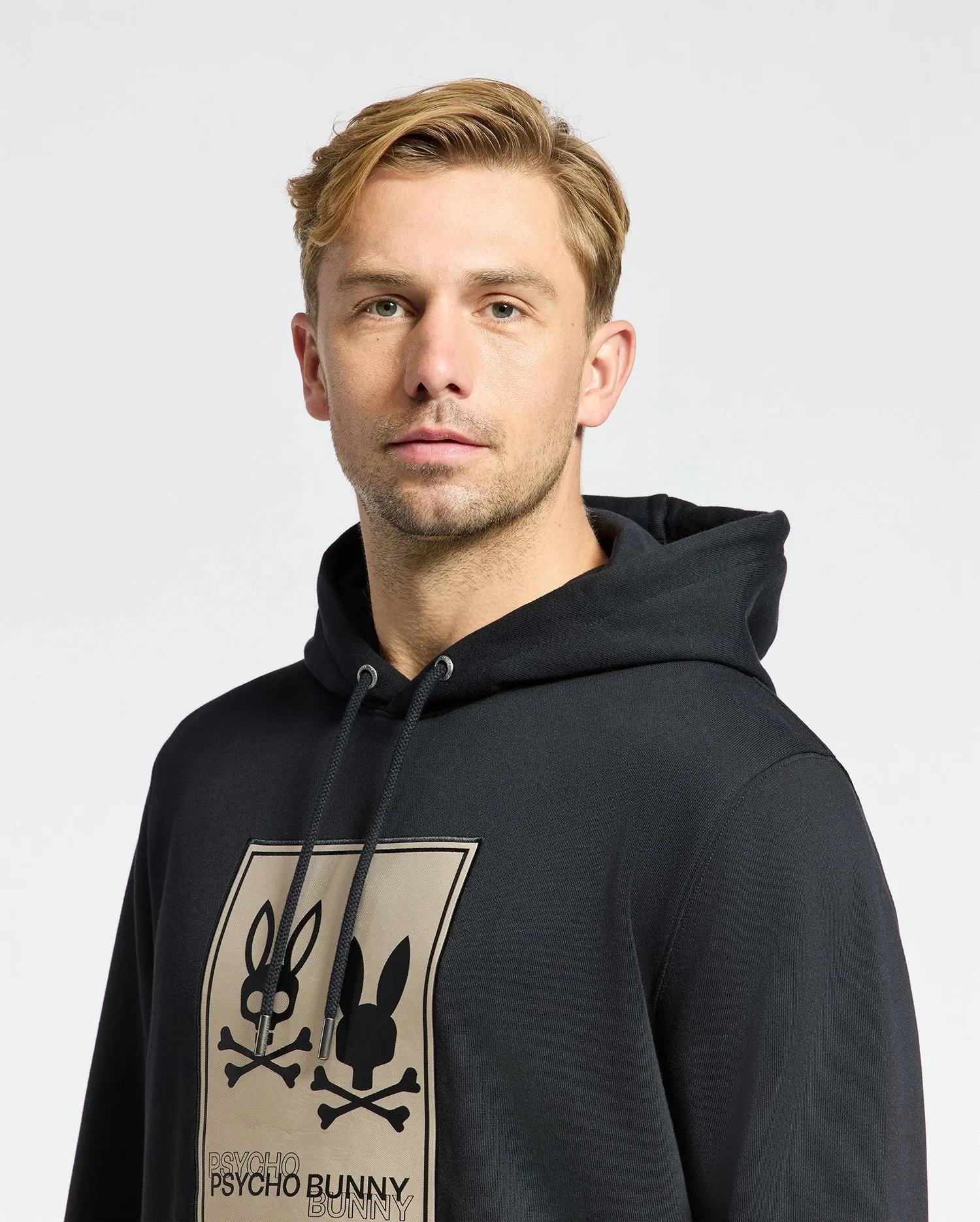 MENS MONROE TWILL PATCH FLEECE HOODIE - B6H926D200