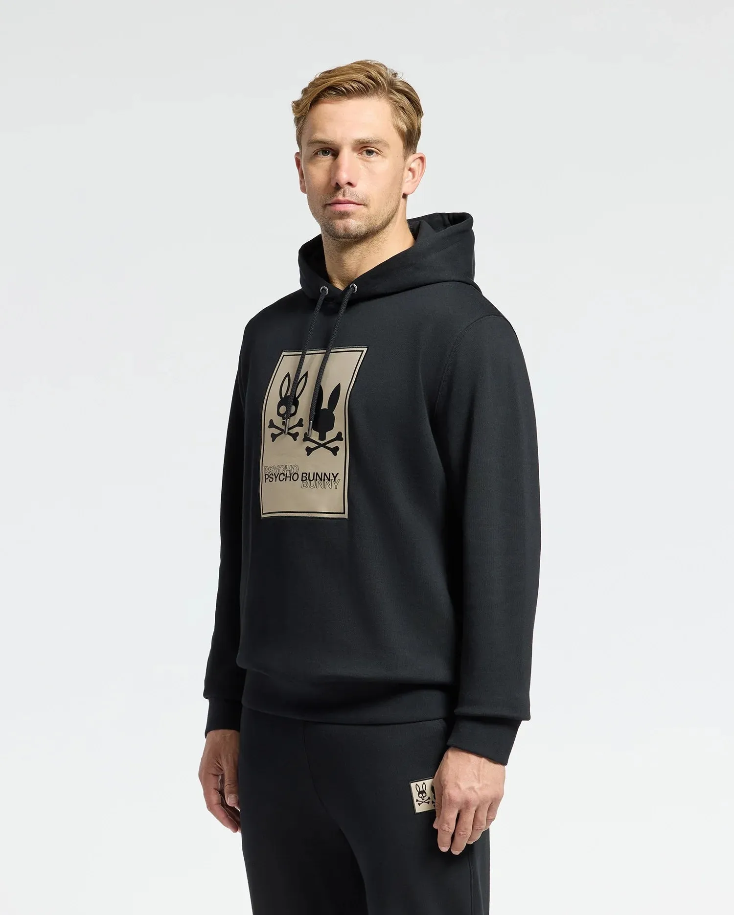 MENS MONROE TWILL PATCH FLEECE HOODIE - B6H926D200