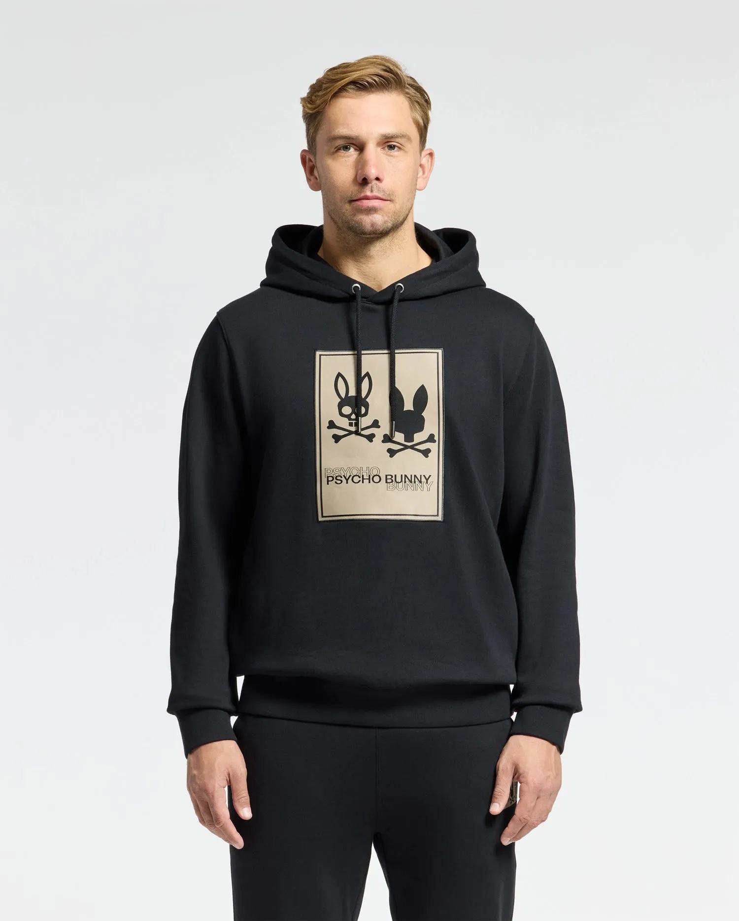 MENS MONROE TWILL PATCH FLEECE HOODIE - B6H926D200