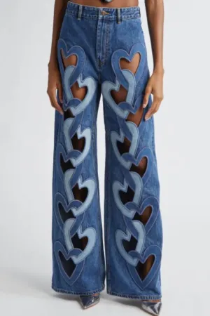 Milena Heart Cut Out Denim