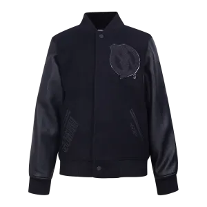 NBA BOSTON CELTICS TRIPLE BLACK BIG BOYS WOOL VARSITY JACKET (JET BLACK)