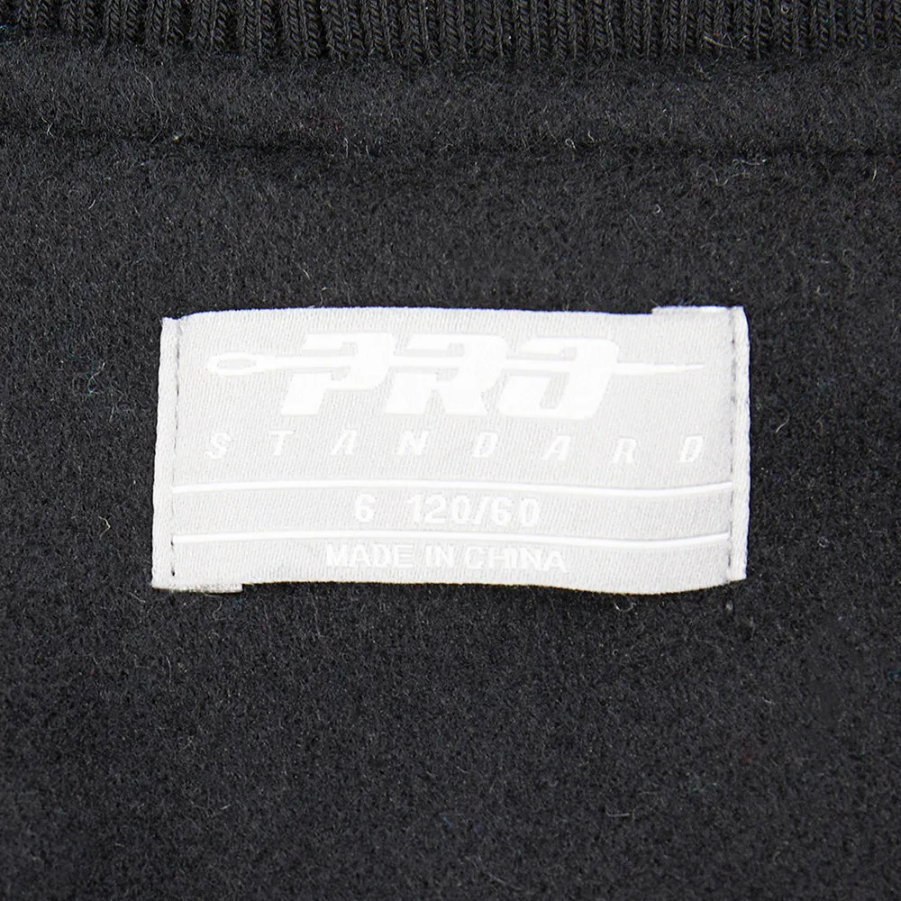 NBA CHICAGO BULLS TRIPLE BLACK LITTLE BOYS WOOL VARSITY JACKET (JET BLACK)