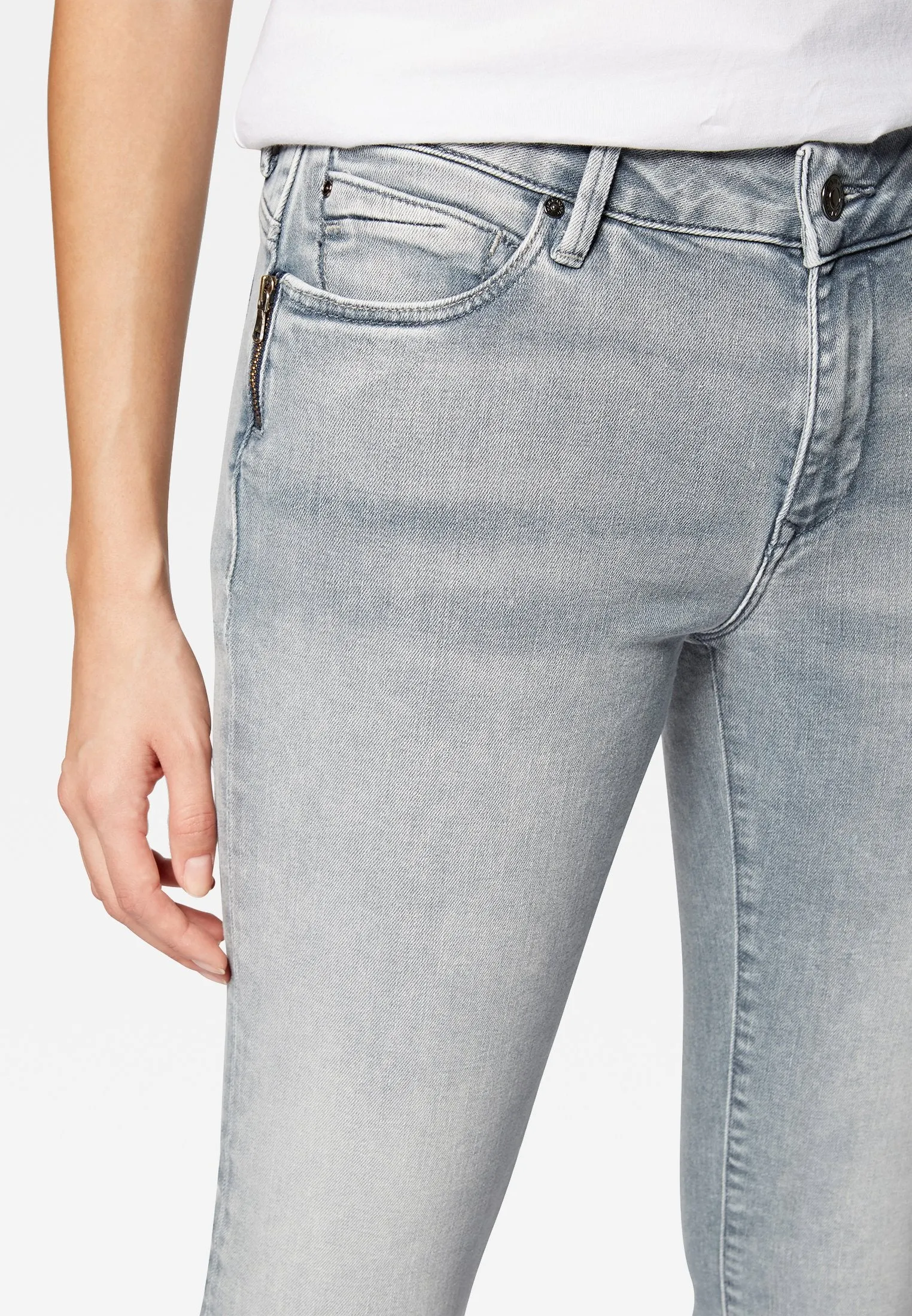 NICOLE | Super Skinny Jeans in Hellgrau