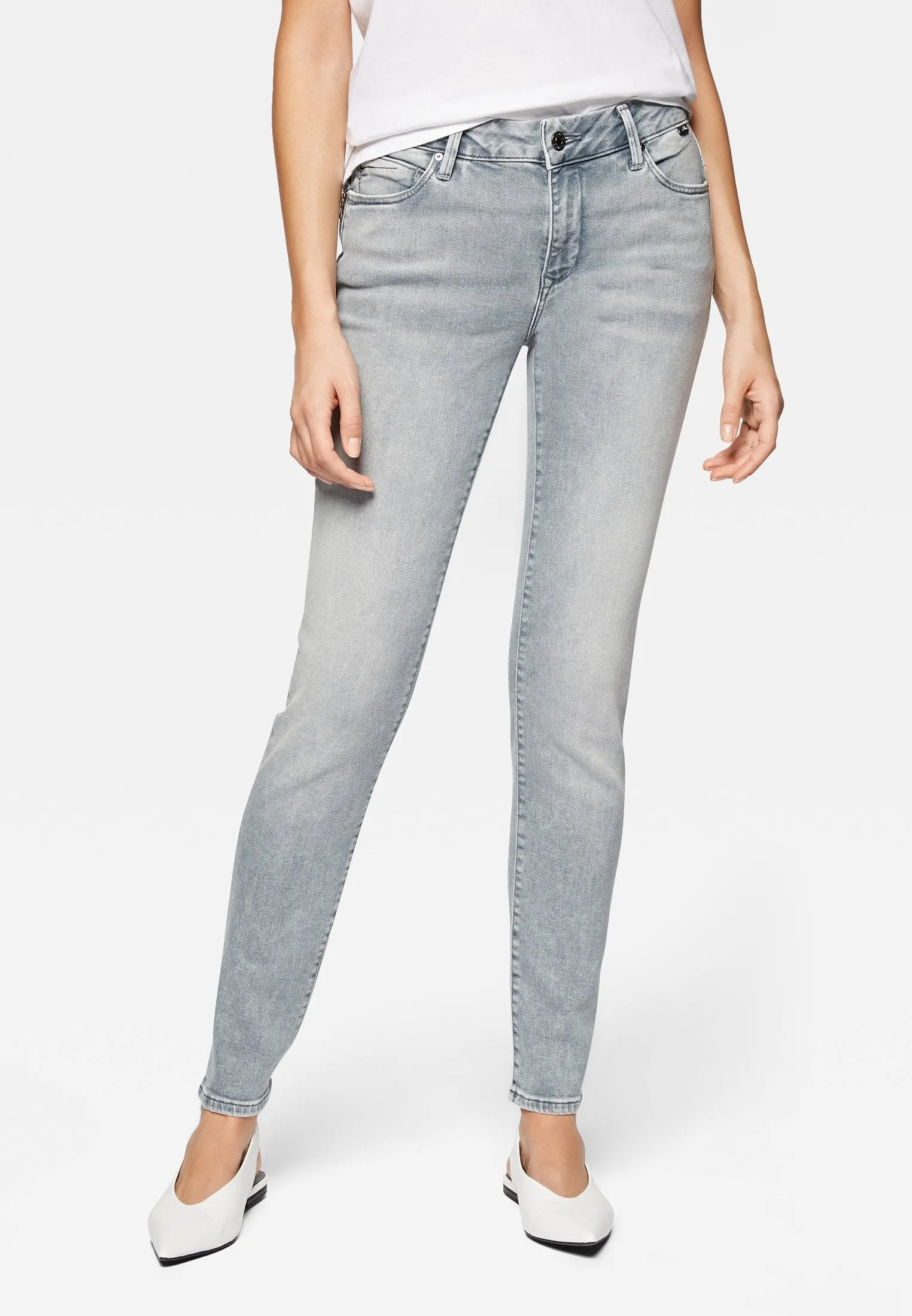 NICOLE | Super Skinny Jeans in Hellgrau