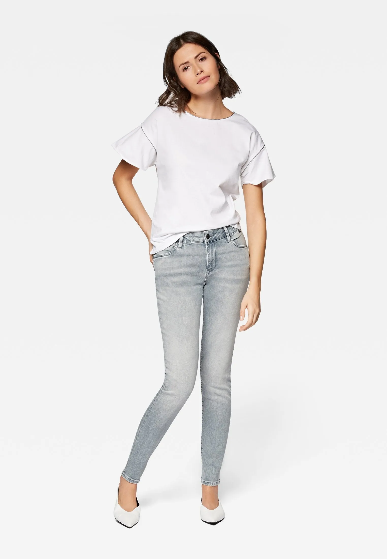 NICOLE | Super Skinny Jeans in Hellgrau