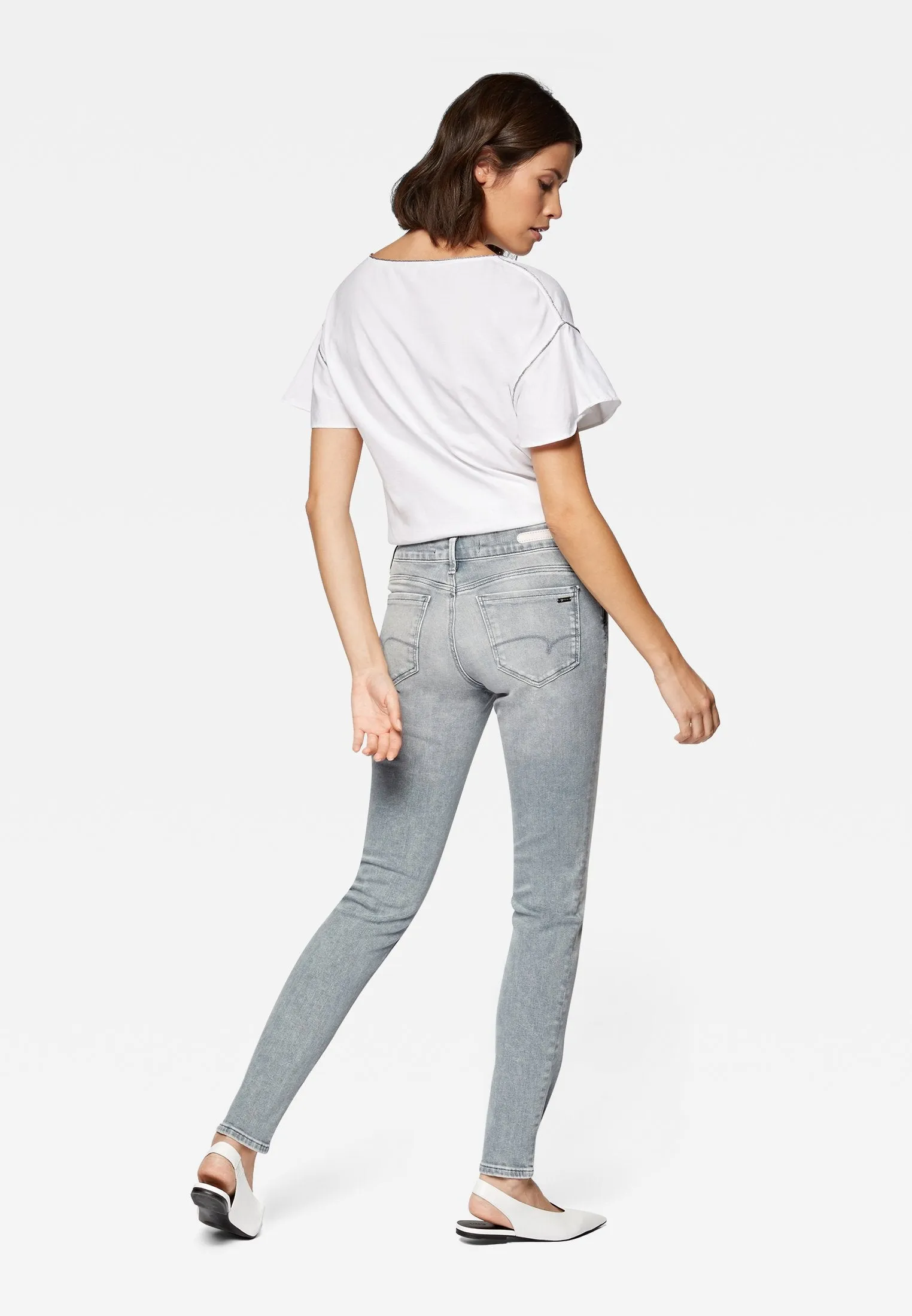 NICOLE | Super Skinny Jeans in Hellgrau