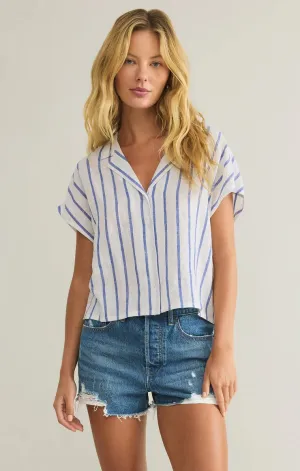 Parellel Striped Linen Top