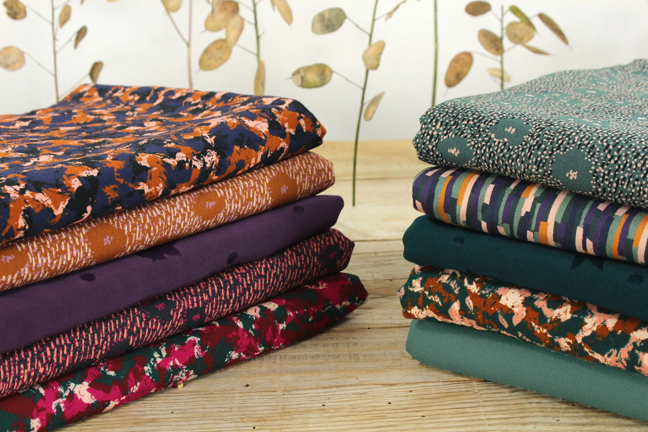 REMNANT 0.46 metre - Églantine & Zoé - Punti in Green Eucalyptus Viscose Poplin Fabric