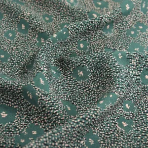 REMNANT 0.46 metre - Églantine & Zoé - Punti in Green Eucalyptus Viscose Poplin Fabric