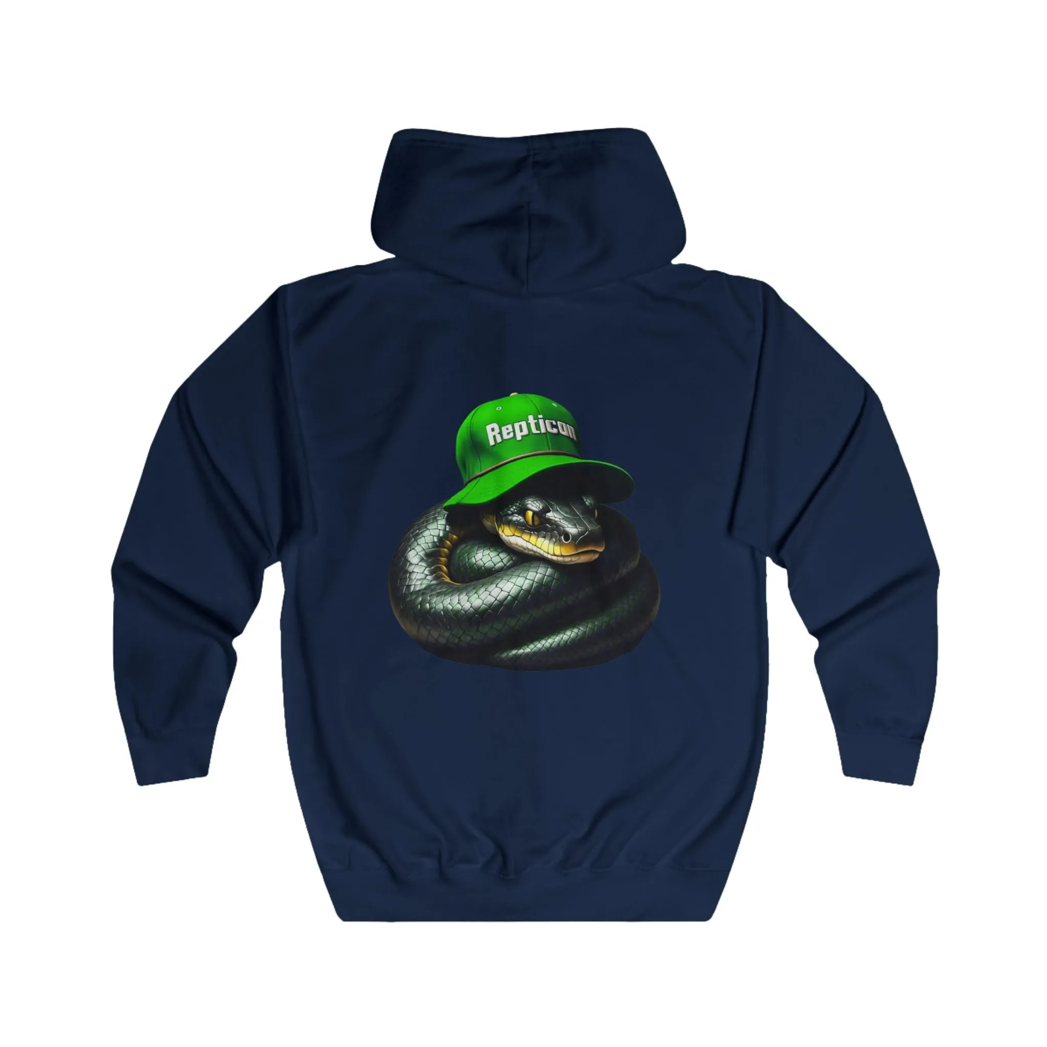 Repticon Unisex Full Zip Hoodie w/ Black Snake