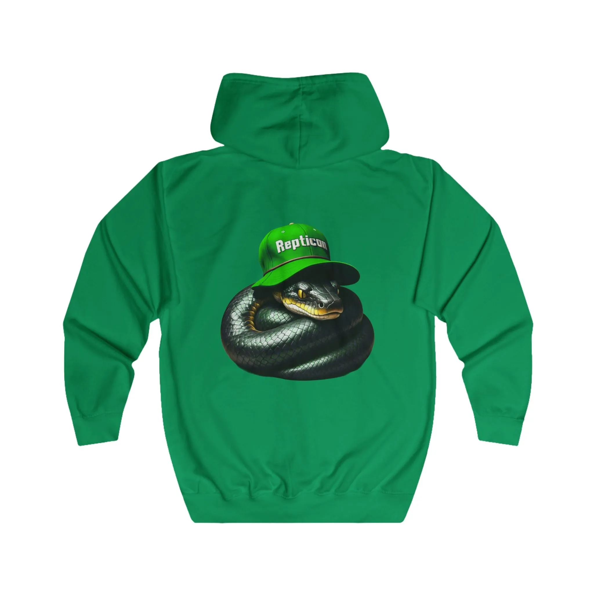 Repticon Unisex Full Zip Hoodie w/ Black Snake