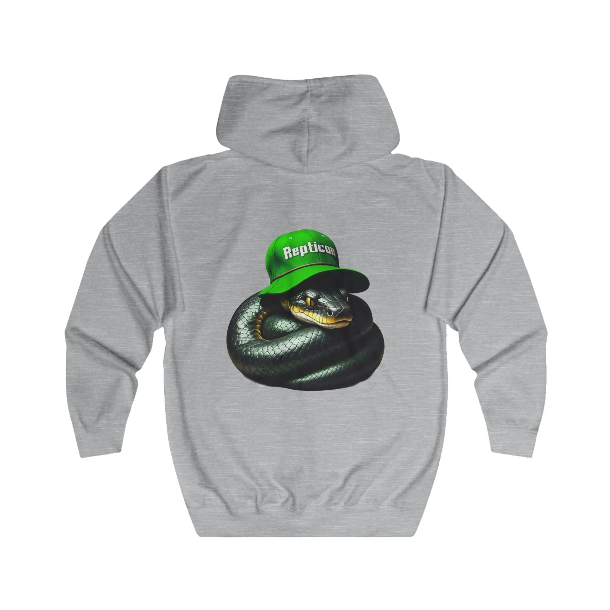 Repticon Unisex Full Zip Hoodie w/ Black Snake