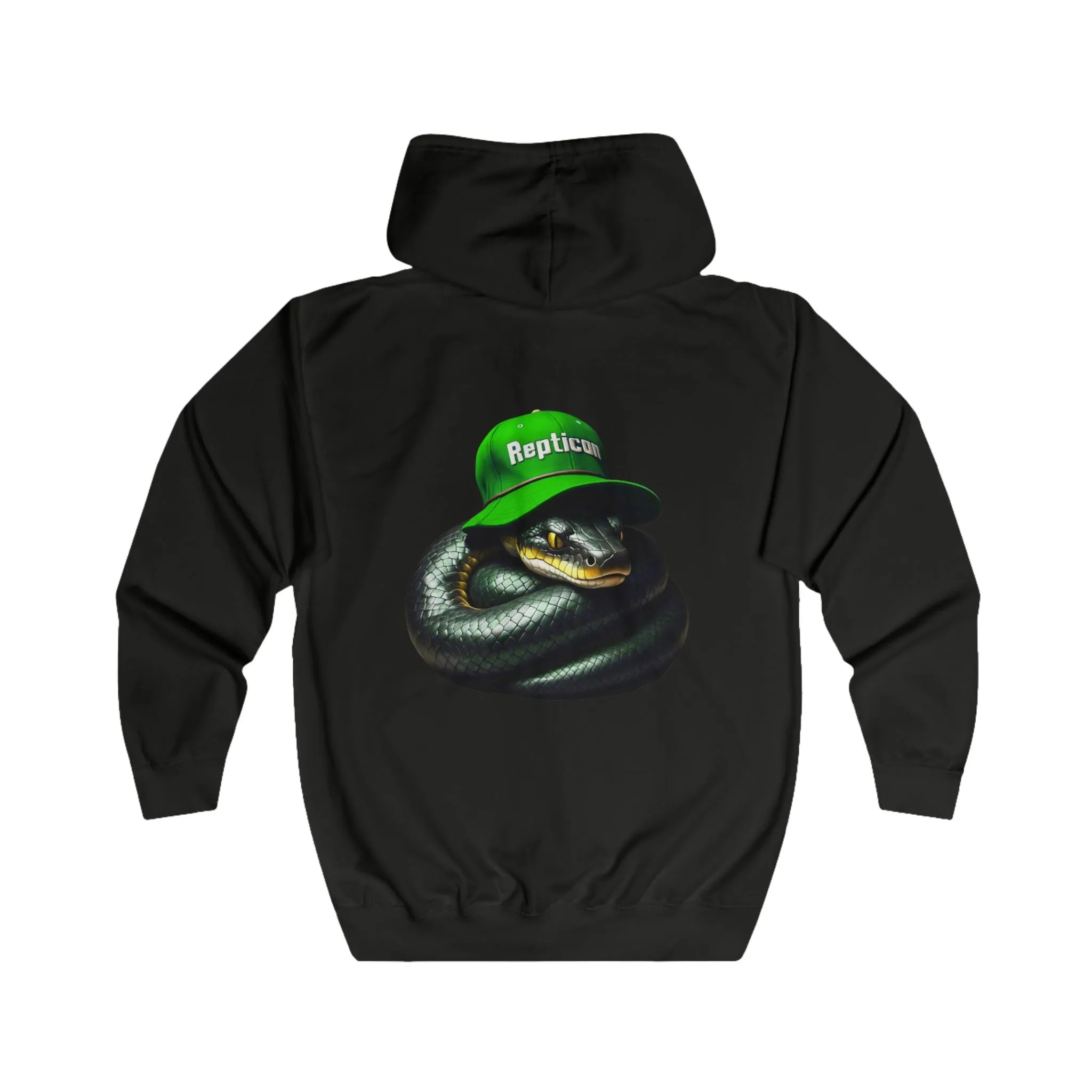 Repticon Unisex Full Zip Hoodie w/ Black Snake