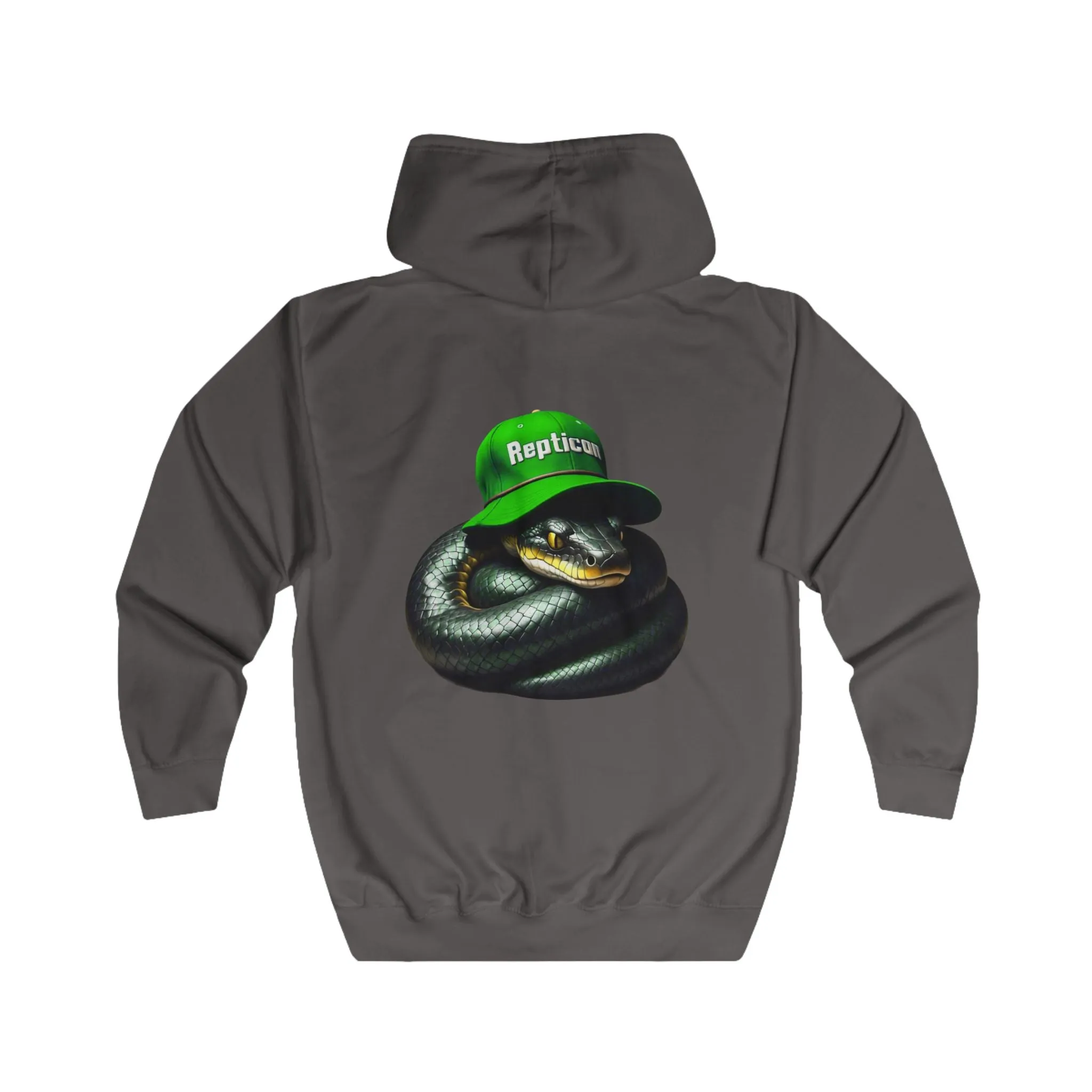 Repticon Unisex Full Zip Hoodie w/ Black Snake