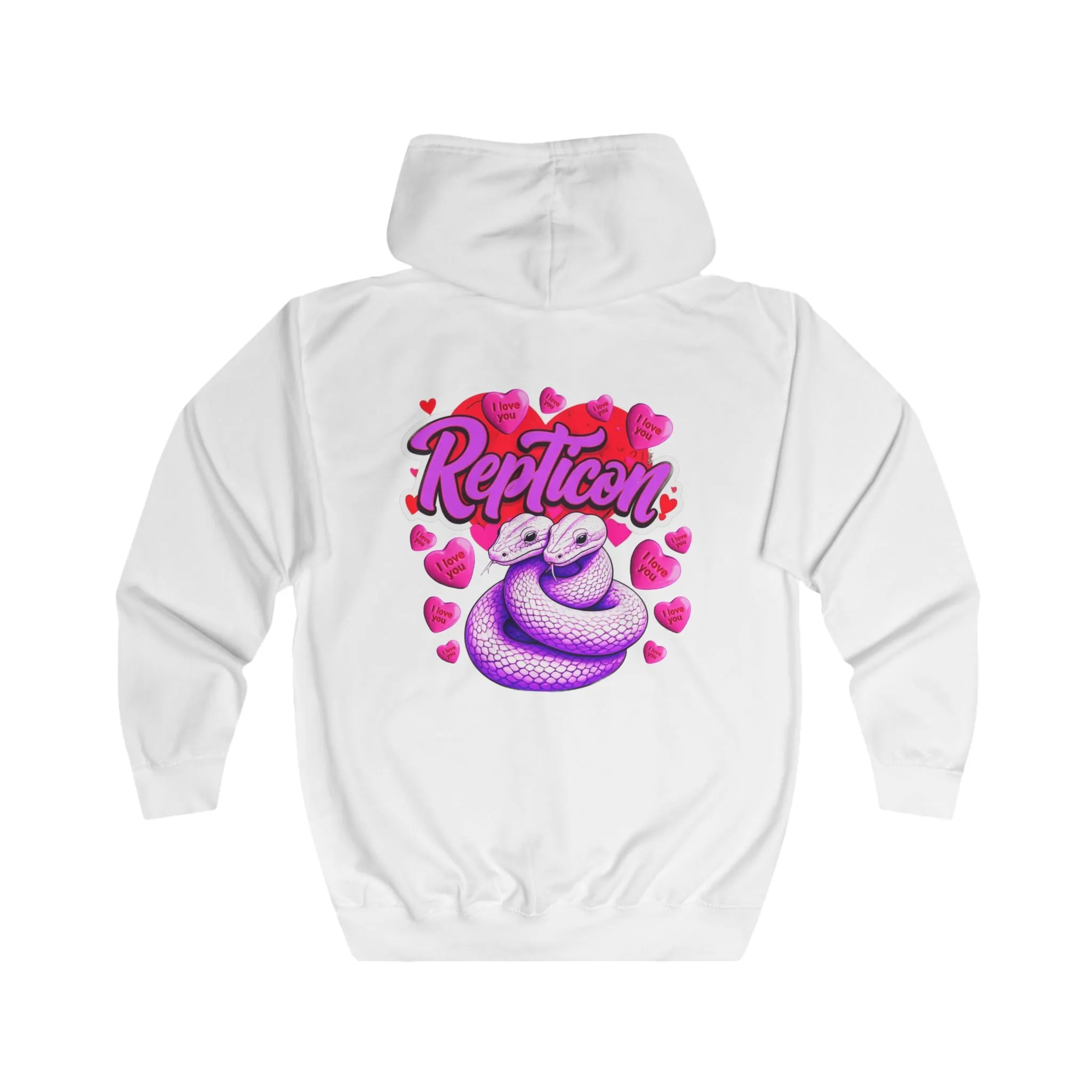 Repticon Unisex Full Zip Hoodie w/ Valentine Snakes