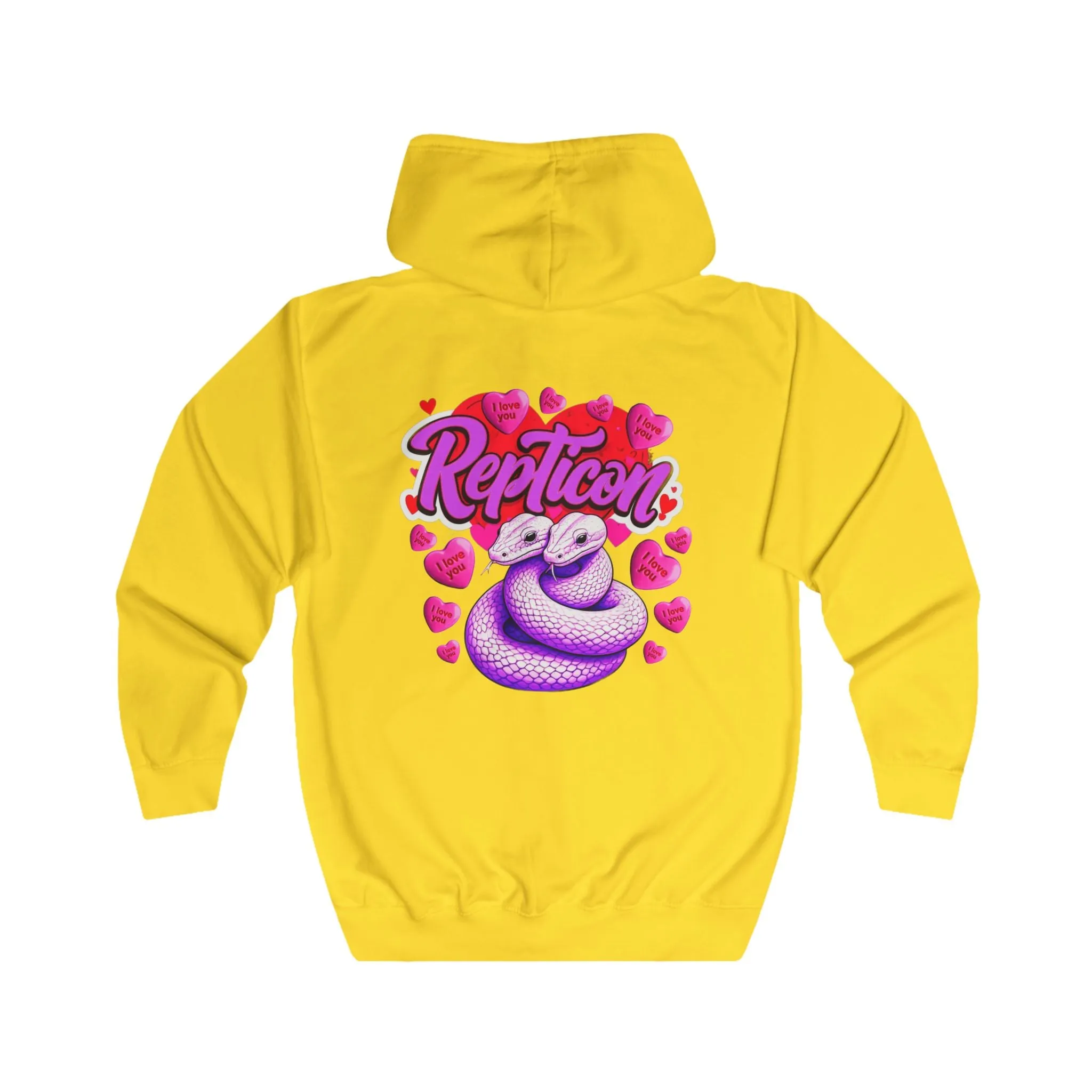 Repticon Unisex Full Zip Hoodie w/ Valentine Snakes