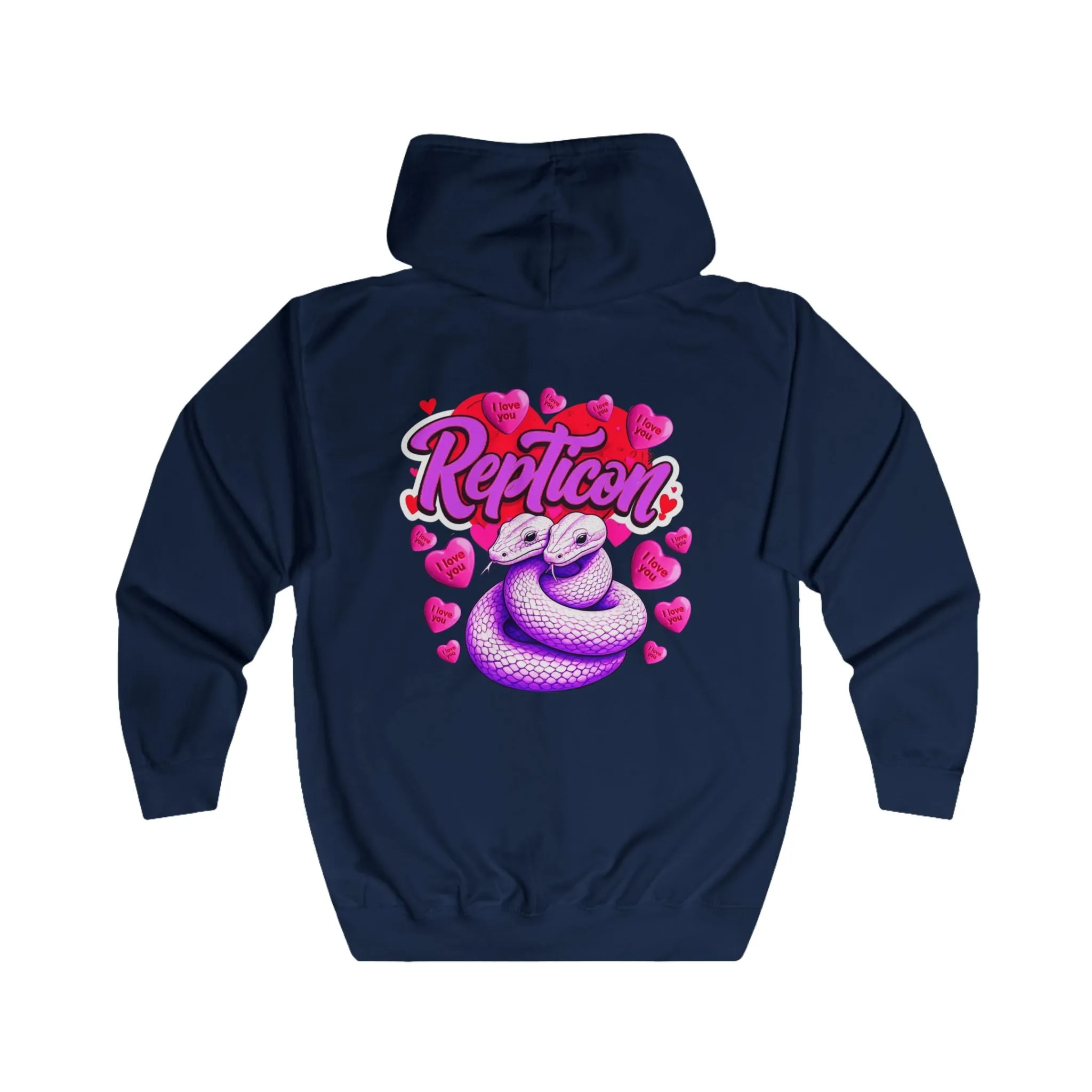 Repticon Unisex Full Zip Hoodie w/ Valentine Snakes