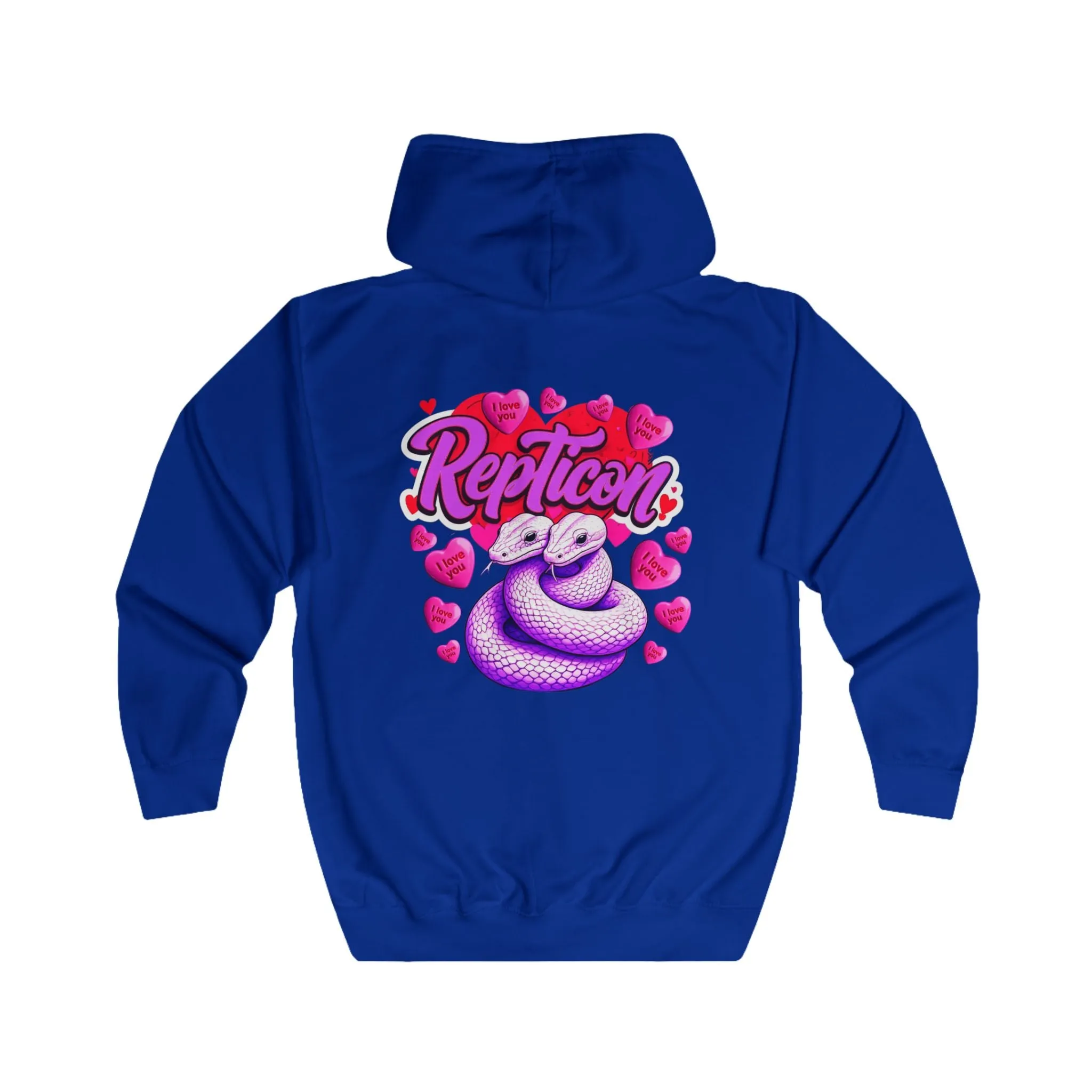 Repticon Unisex Full Zip Hoodie w/ Valentine Snakes