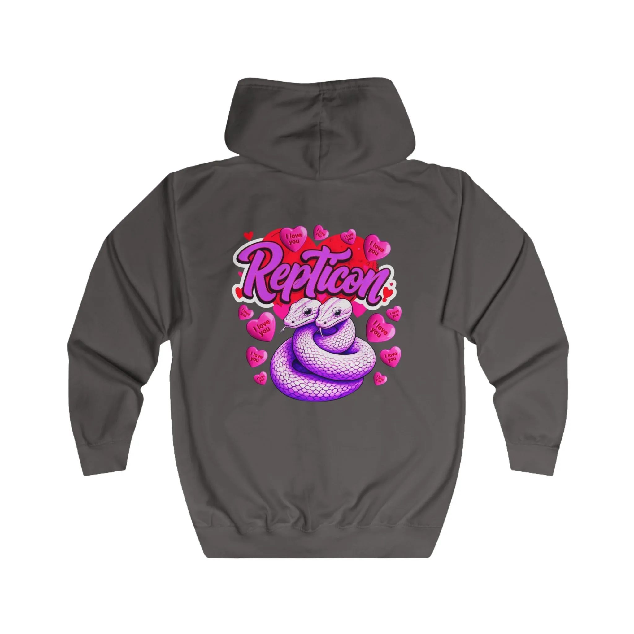 Repticon Unisex Full Zip Hoodie w/ Valentine Snakes