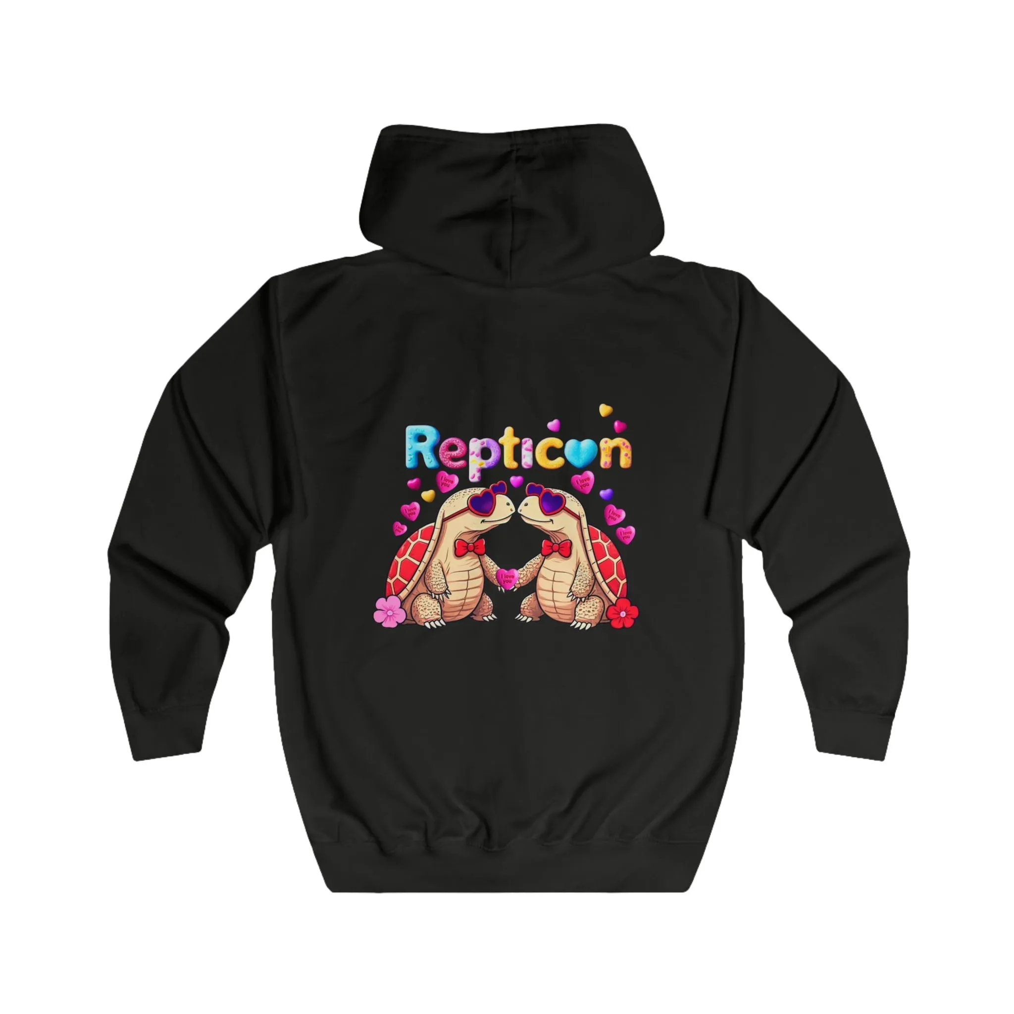 Repticon Unisex Full Zip Hoodie w/ Valentine Tortoises