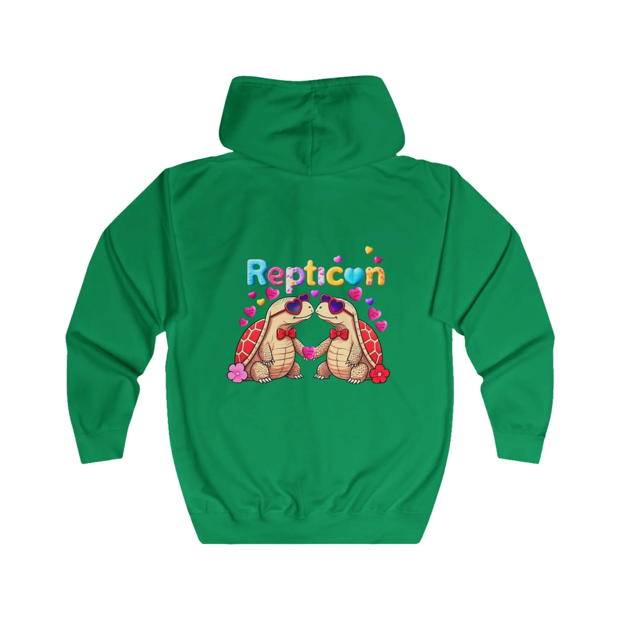 Repticon Unisex Full Zip Hoodie w/ Valentine Tortoises
