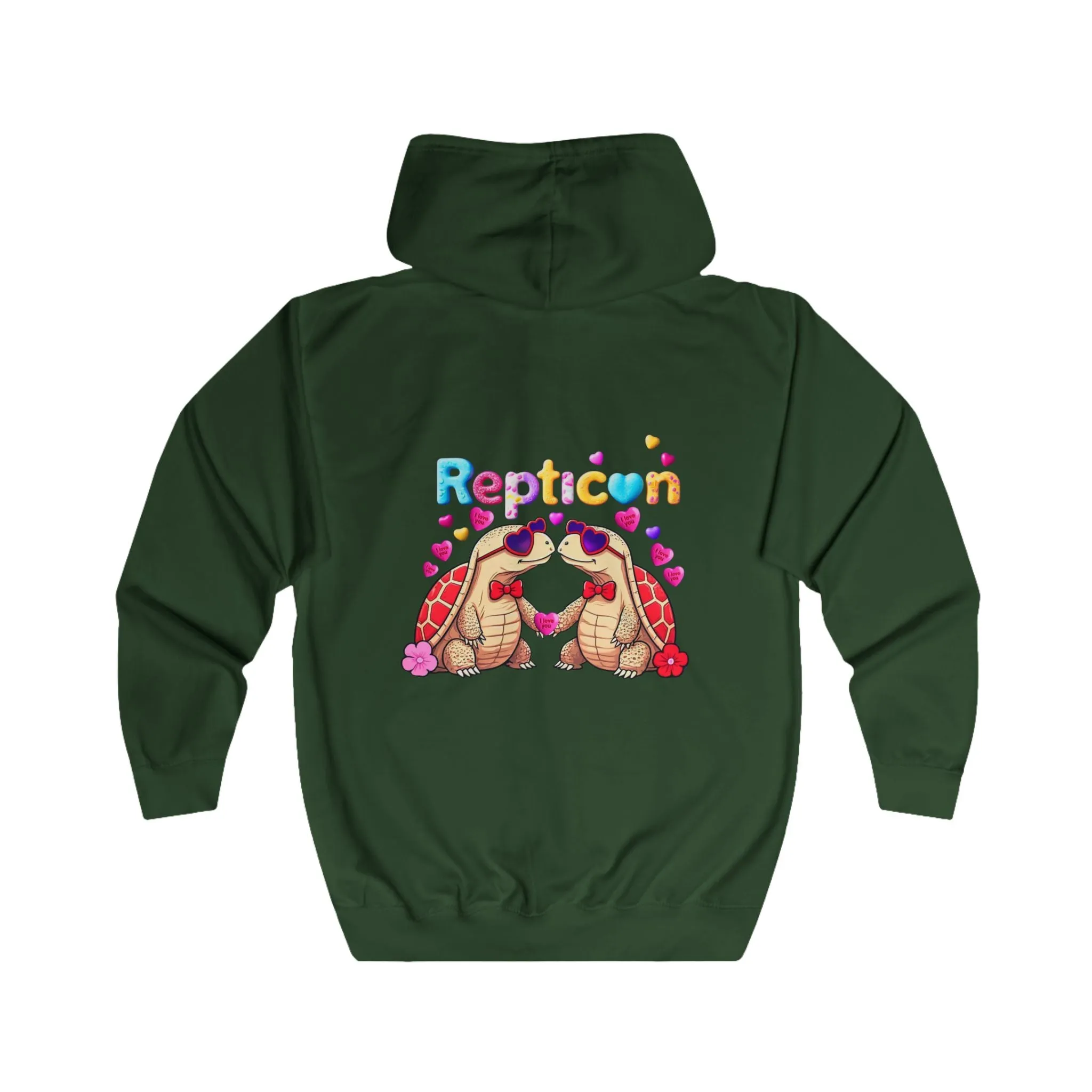 Repticon Unisex Full Zip Hoodie w/ Valentine Tortoises