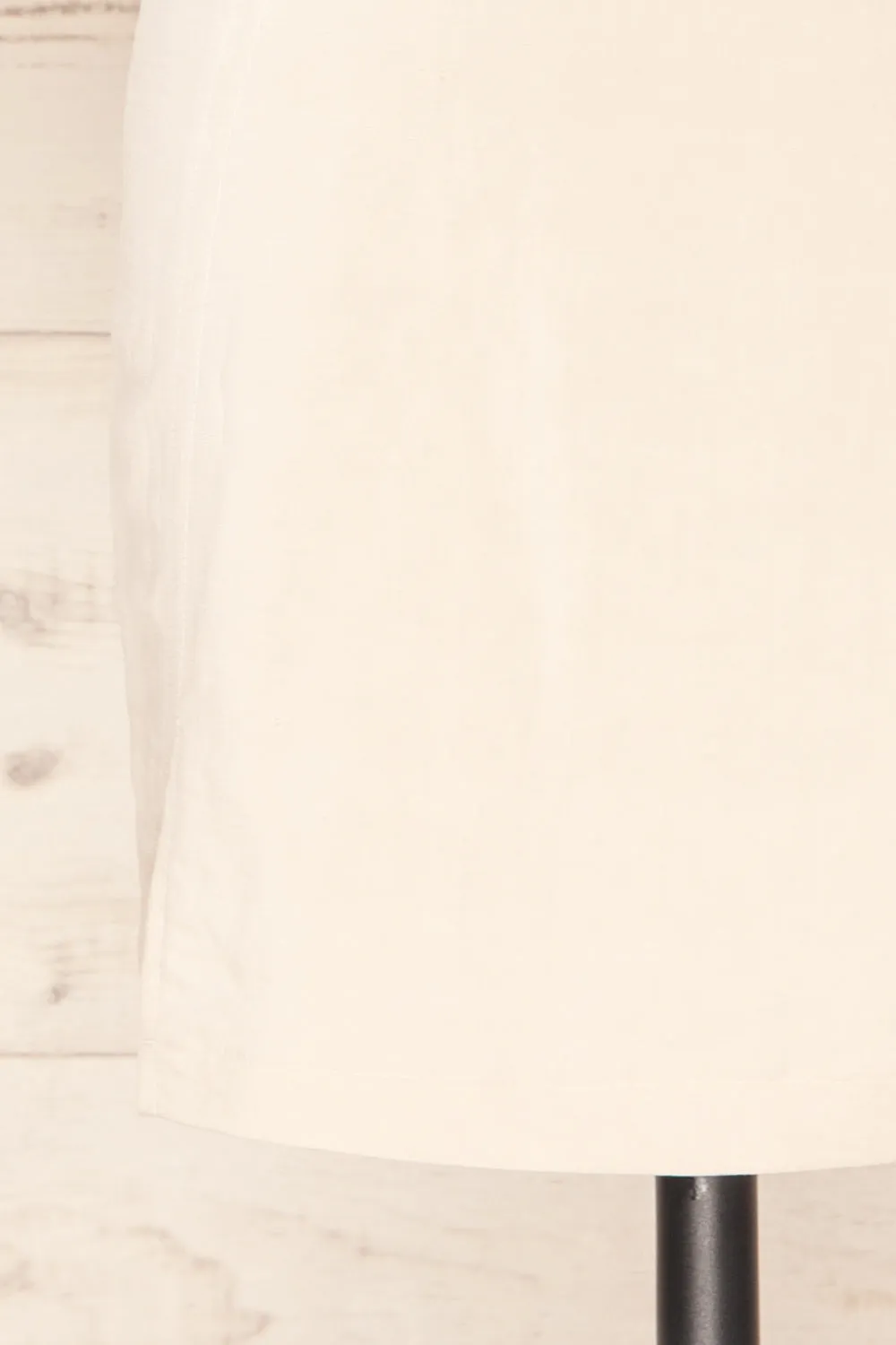Sadye | Faux-Linen High-Waisted Skirt