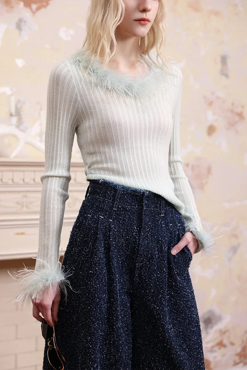 Snowflake Denim Trousers