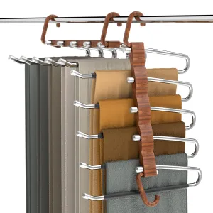 Space Saving Pants Hangers - 2 Pack Rack