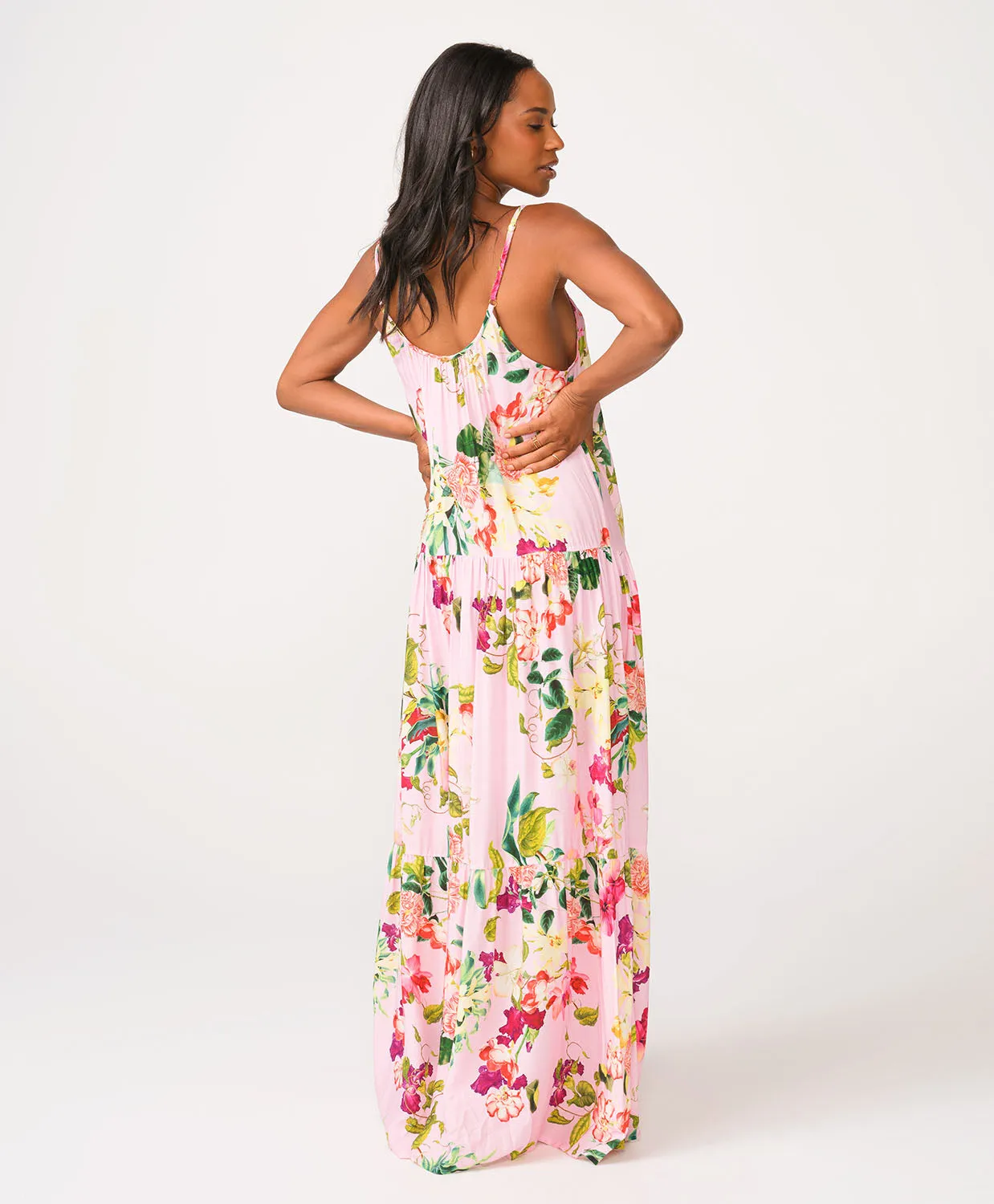 Summer Hibiscus Aaron Long Dress