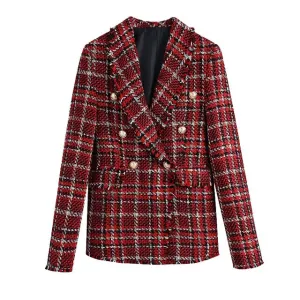 TWEED CHECK BLAZER