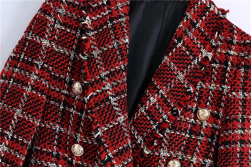 TWEED CHECK BLAZER