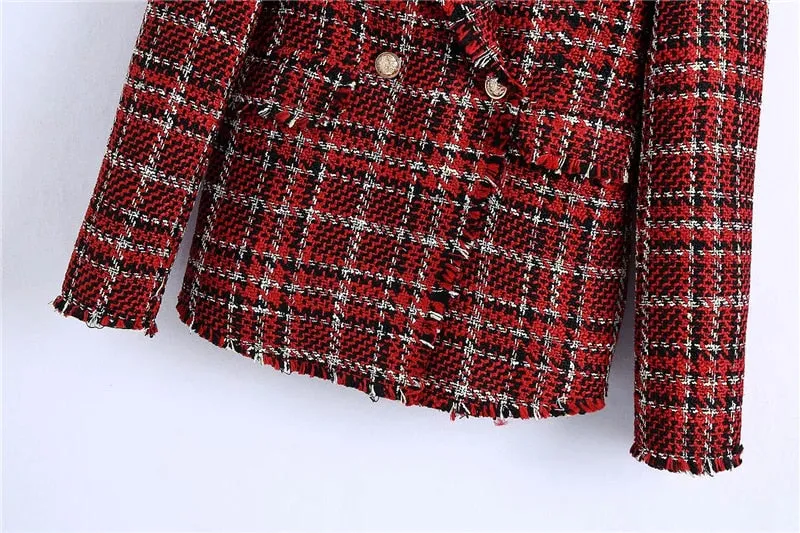 TWEED CHECK BLAZER