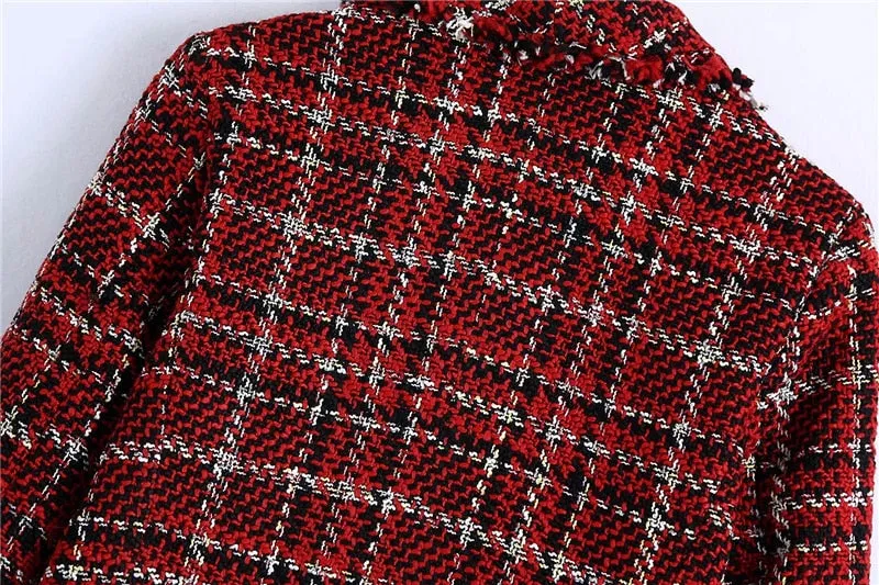 TWEED CHECK BLAZER