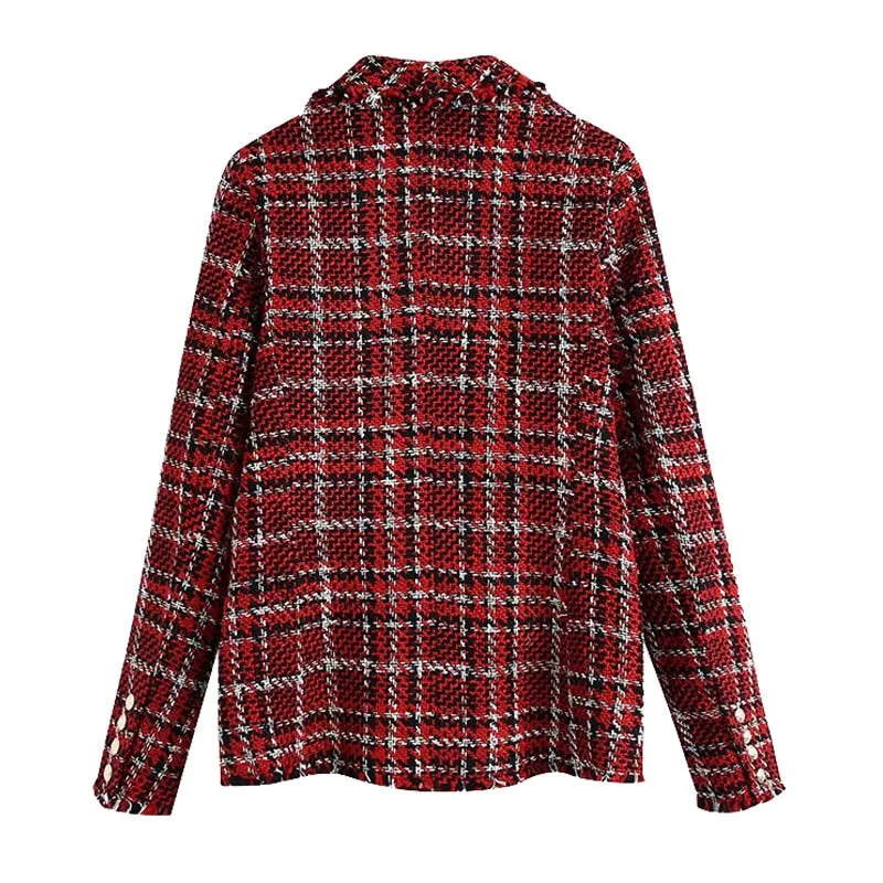 TWEED CHECK BLAZER