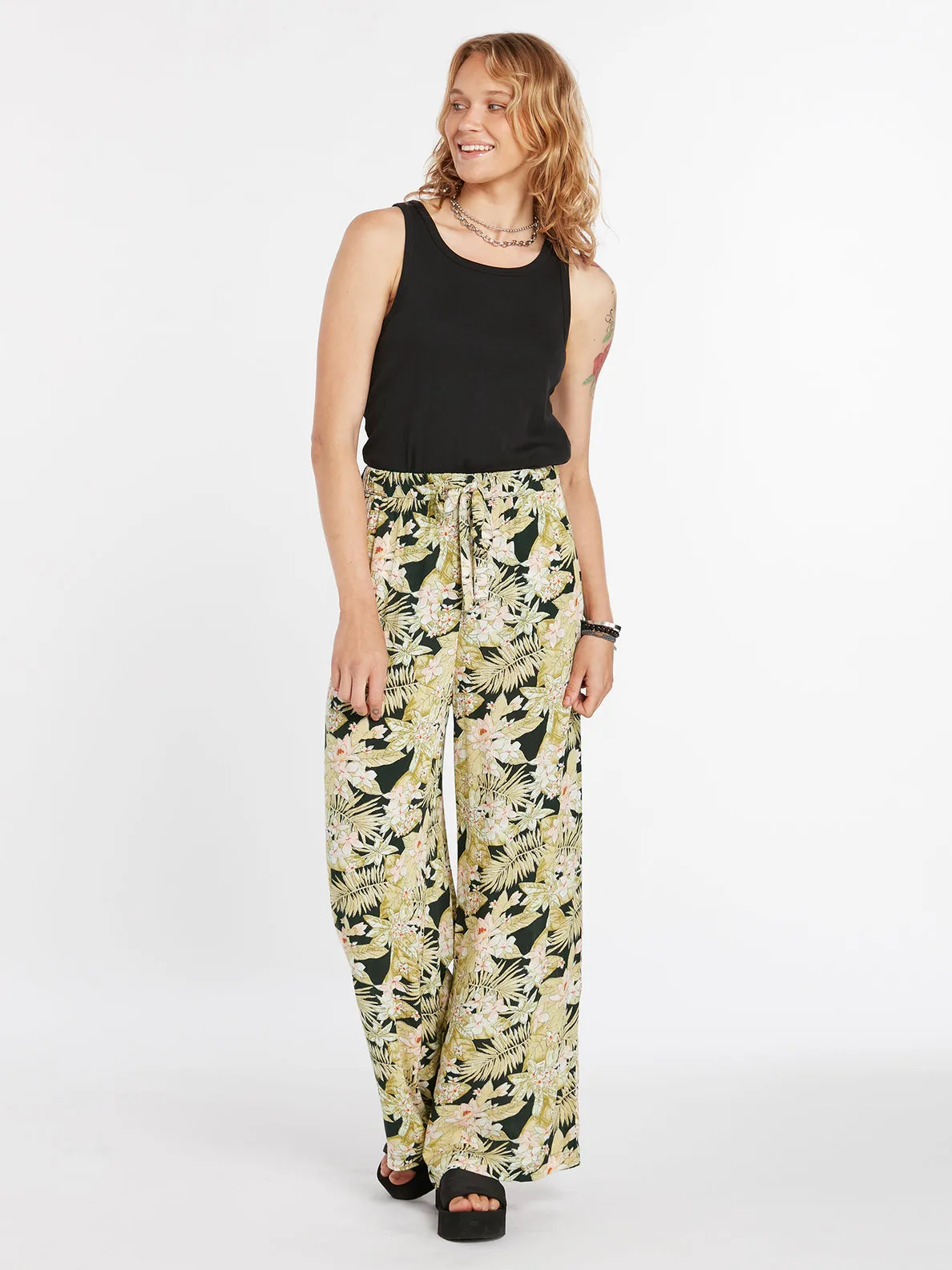 Volcom Frondly Fire Pants-Black Combo