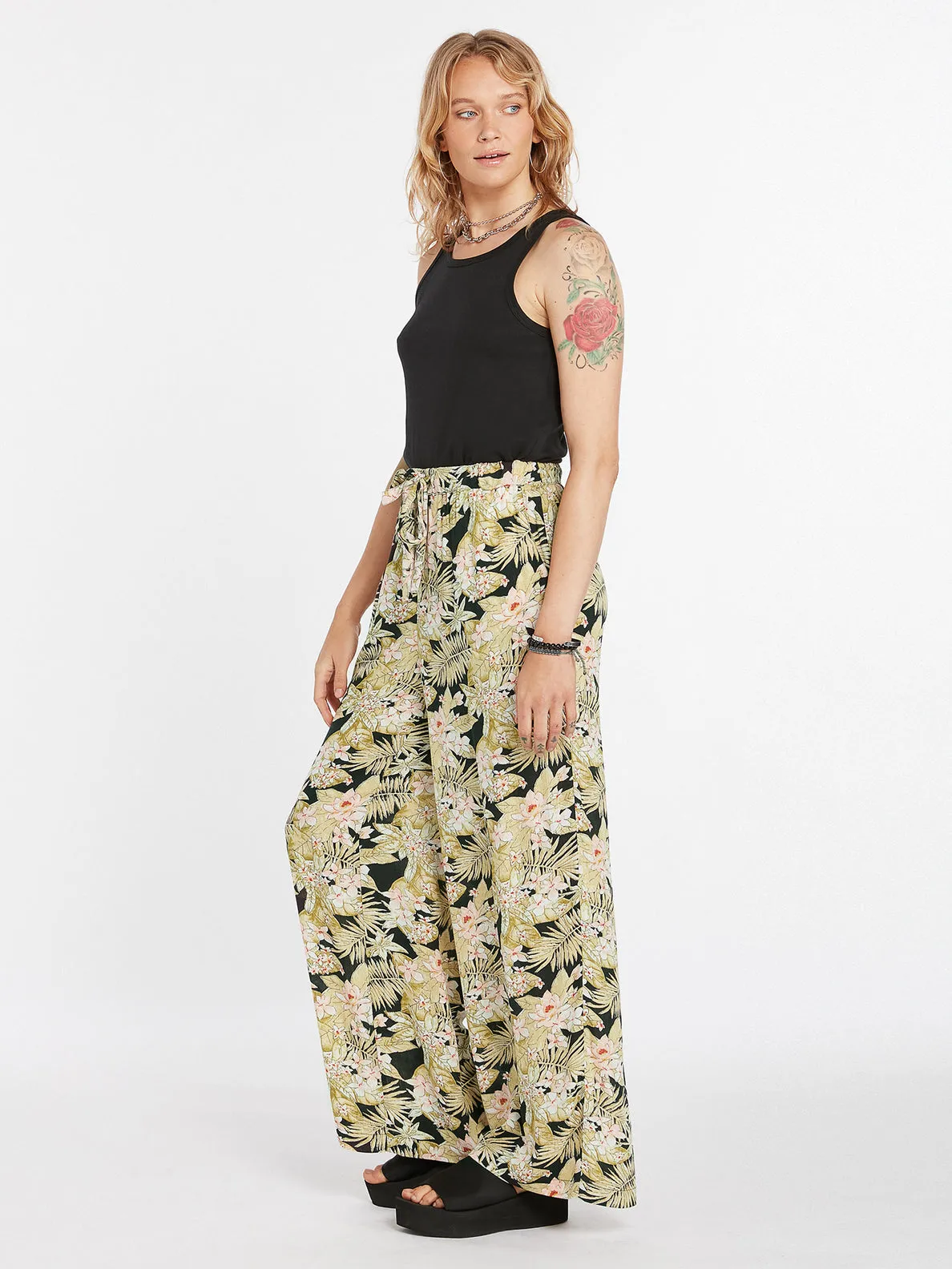 Volcom Frondly Fire Pants-Black Combo