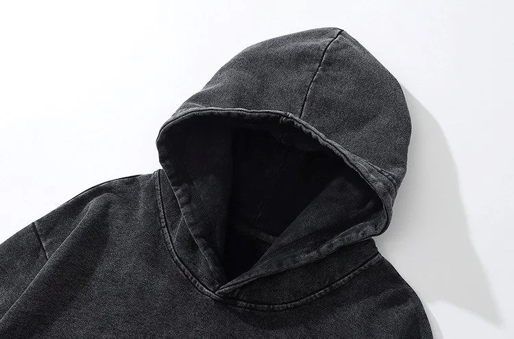 Washed Anime Hoodie Oversized