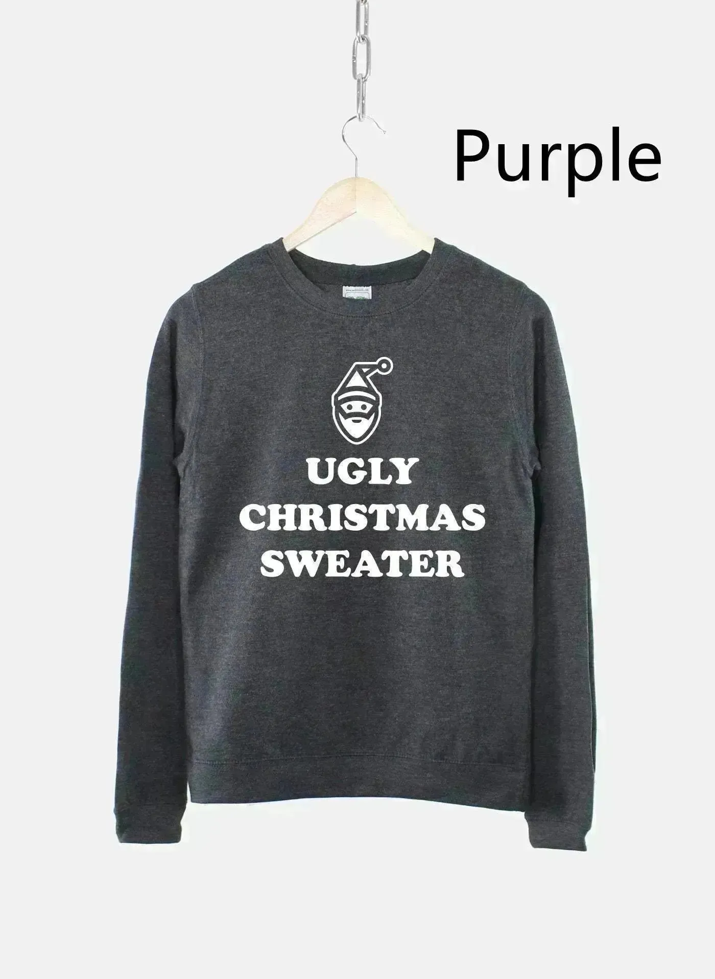 Women's Ugly Christmas Sweater Sweatshirt Bah Humbug Funny