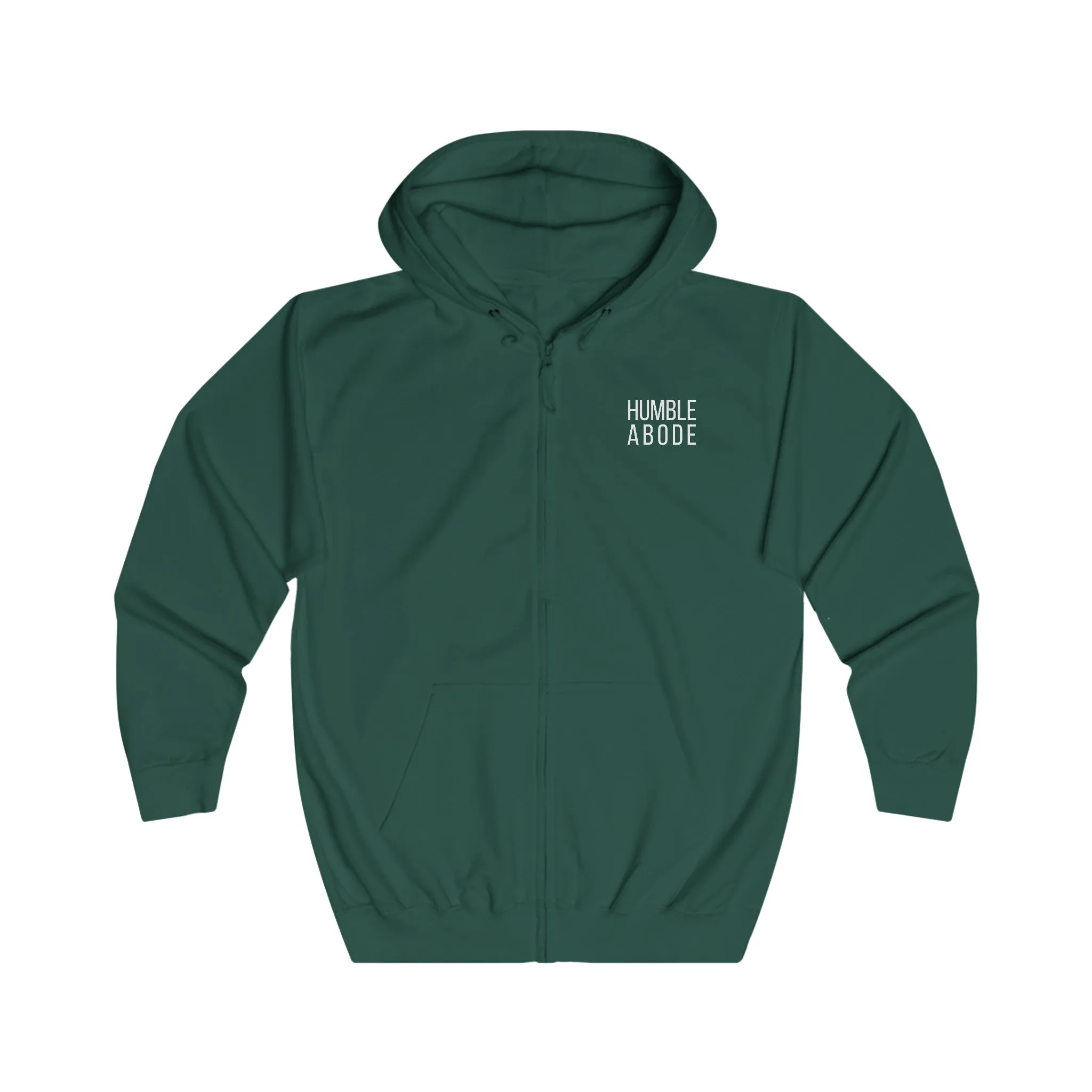 Zip-Up Unisex Hoodie - Dark Colors w/ Bold HA White Logo