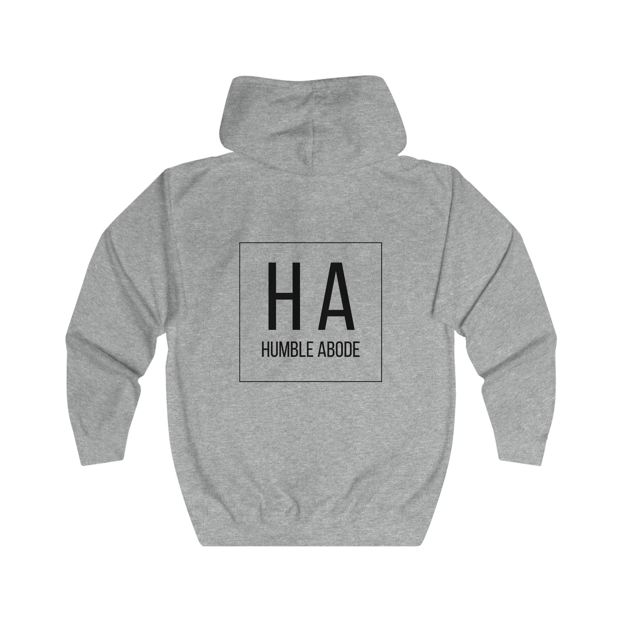 Zip-Up Unisex Hoodie - Light Colors w/ Bold HA Black Logo